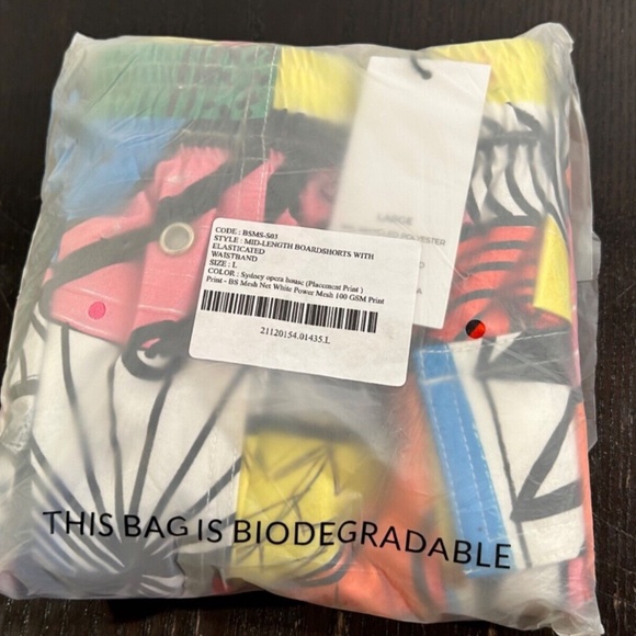 Swiminista x James Peter Henry Mid-Length Board Shorts Sydney Opera House Size L - Picture 4 of 8